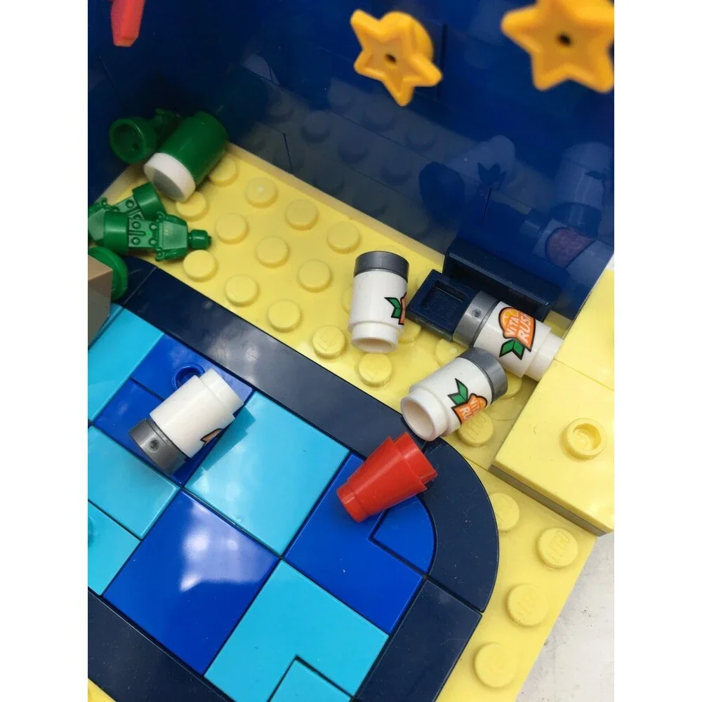 Lego Lot Construction, Kitty, Man, Bear, Vita Rush, Sign, Bricks, Scissors EUC